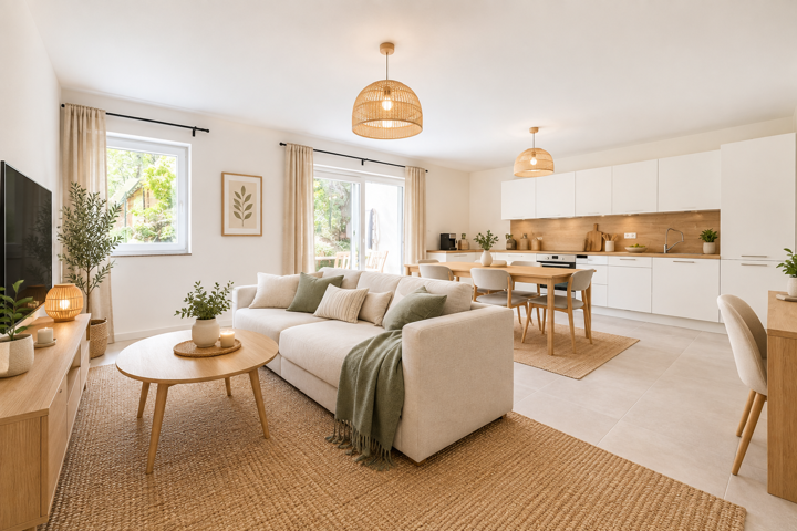 Appartement 2 ch. avec jardin, terrasse et PEB A+